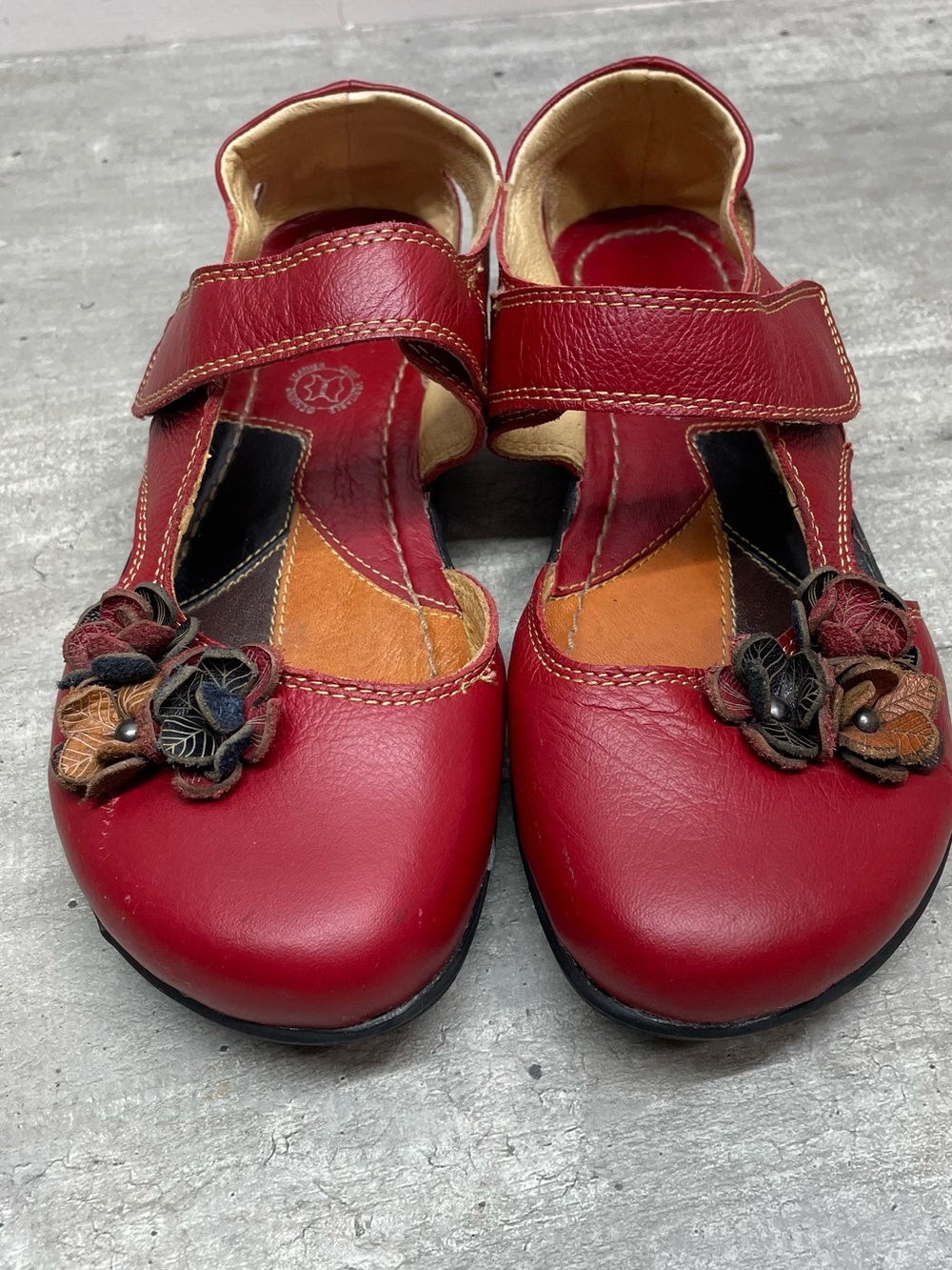 Red‎ Leather Maryjane Shoe Insole mix colour